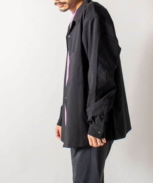 GLOSTER（グロスター）の「【GLOSTER/グロスター】EVALET QUICK DRY OPEN SHIRT オープンカラーシャツ ロングスリーブ（シャツ/ブラウス・メンズ・ブラック/ダークブラウン/アイボリー/ベージュ系その他・MEDIUM/LARGE）」の20枚目の写真