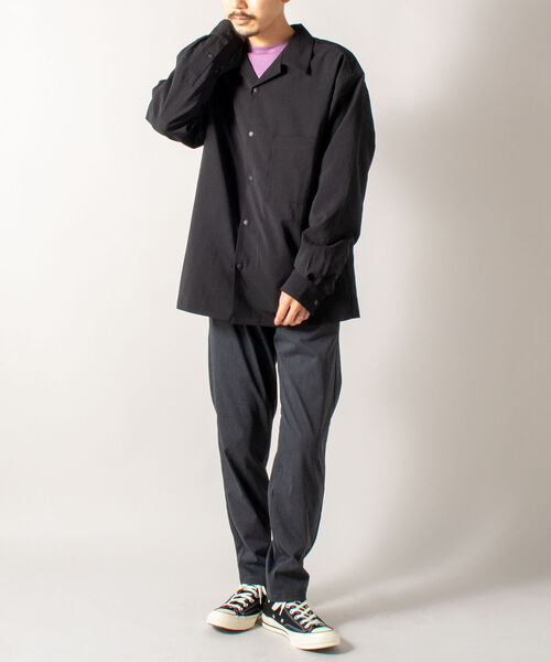 GLOSTER（グロスター）の「【GLOSTER/グロスター】EVALET QUICK DRY OPEN SHIRT オープンカラーシャツ ロングスリーブ（シャツ/ブラウス・メンズ・ブラック/ダークブラウン/アイボリー/ベージュ系その他・MEDIUM/LARGE）」の22枚目の写真