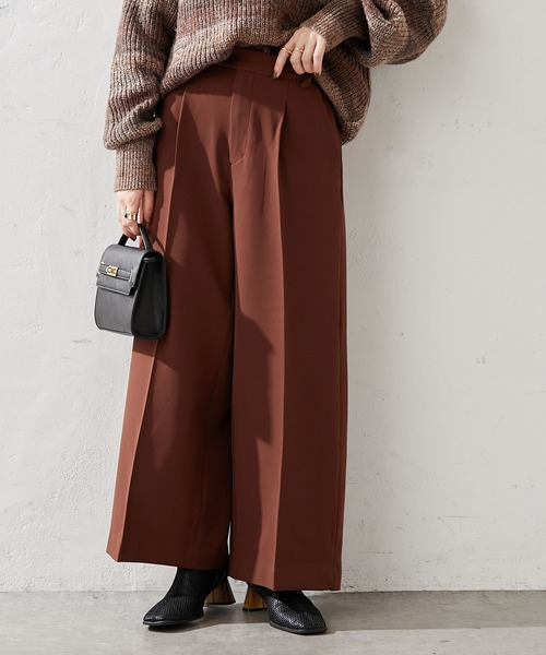 DISCOAT（ディスコート）の「センタープレスカラーワイドパンツ（その他パンツ・レディース・ブラック/ライム/ブルー/ブラウン・SMALL/MEDIUM/LARGE）」の2枚目の写真