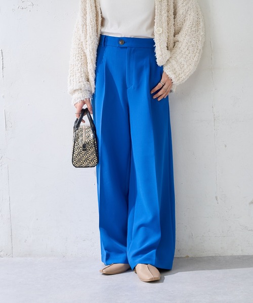 DISCOAT（ディスコート）の「センタープレスカラーワイドパンツ（その他パンツ・レディース・ブラック/ライム/ブルー/ブラウン・SMALL/MEDIUM/LARGE）」の4枚目の写真