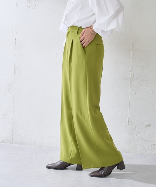 DISCOAT（ディスコート）の「センタープレスカラーワイドパンツ（その他パンツ・レディース・ブラック/ライム/ブルー/ブラウン・SMALL/MEDIUM/LARGE）」の18枚目の写真