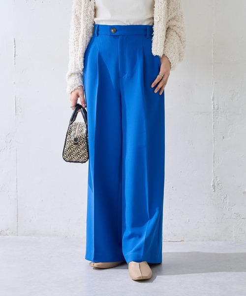 DISCOAT（ディスコート）の「センタープレスカラーワイドパンツ（その他パンツ・レディース・ブラック/ライム/ブルー/ブラウン・SMALL/MEDIUM/LARGE）」の13枚目の写真