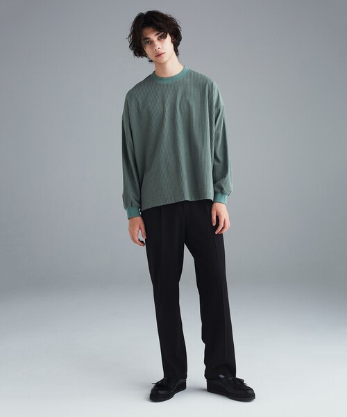 tk.TAKEO KIKUCHI（ティーケータケオキクチ）の「◆TR起毛ストレッチセミワイドストレートスラックス（スーツパンツ・メンズ・ブラック/ブラウン系その他・02/03）」の12枚目の写真