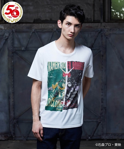 glamb(グラム)の「KAMEN RIDER DOUBLE T / カメンライダーダブルTシャツ【仮面ライダー50周年記念コラボレーション】(パーカー・メンズ・ブラック/ホワイト・1/3/2/4/0)」の9枚目の写真
