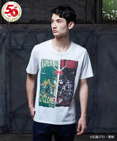 glamb(グラム)の「KAMEN RIDER DOUBLE T / カメンライダーダブルTシャツ【仮面ライダー50周年記念コラボレーション】(パーカー・メンズ・ブラック/ホワイト・1/3/2/4/0)」の14枚目の写真