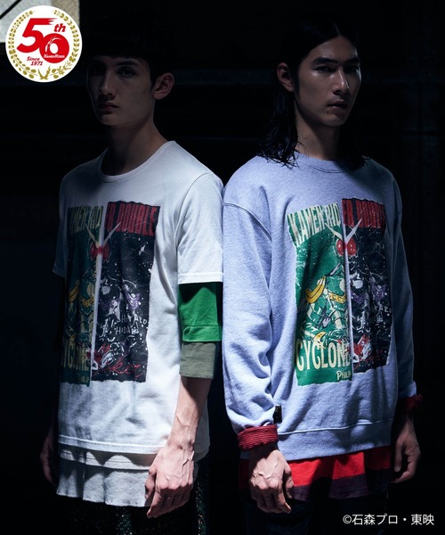 glamb(グラム)の「KAMEN RIDER DOUBLE T / カメンライダーダブルTシャツ【仮面ライダー50周年記念コラボレーション】(パーカー・メンズ・ブラック/ホワイト・1/3/2/4/0)」の12枚目の写真