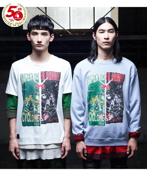 glamb(グラム)の「KAMEN RIDER DOUBLE T / カメンライダーダブルTシャツ【仮面ライダー50周年記念コラボレーション】(パーカー・メンズ・ブラック/ホワイト・1/3/2/4/0)」の16枚目の写真