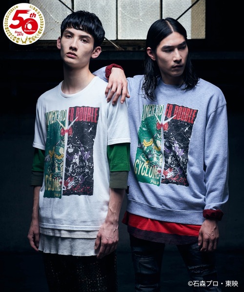 glamb(グラム)の「KAMEN RIDER DOUBLE T / カメンライダーダブルTシャツ【仮面ライダー50周年記念コラボレーション】(パーカー・メンズ・ブラック/ホワイト・1/3/2/4/0)」の7枚目の写真