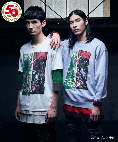 glamb(グラム)の「KAMEN RIDER DOUBLE T / カメンライダーダブルTシャツ【仮面ライダー50周年記念コラボレーション】(パーカー・メンズ・ブラック/ホワイト・1/3/2/4/0)」の10枚目の写真