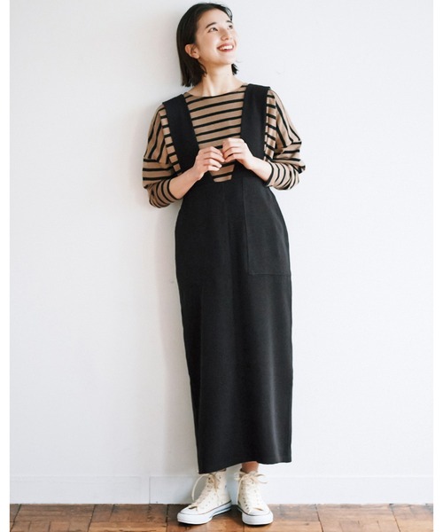 avecmoi（アヴェクモワ）の「【佐藤かなさんプロデュース】 アヴェクモワ　ペンシルジャンパースカート〈黒〉（ジャンパースカート・レディース・ブラック・MEDIUM/LARGE）」の16枚目の写真