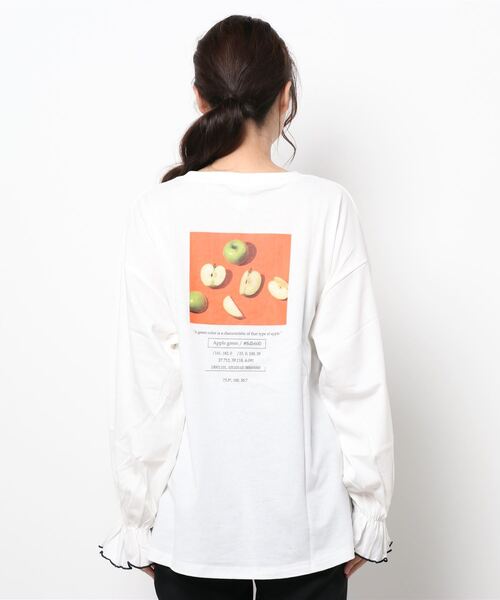 179/WG(イチナナキュウダブルジー)の「アソートプリント キャンディスリーブ ロンT(Tシャツ/カットソー・レディース・チャコールグレー/ブラウン/オフホワイト・FREE)」の4枚目の写真