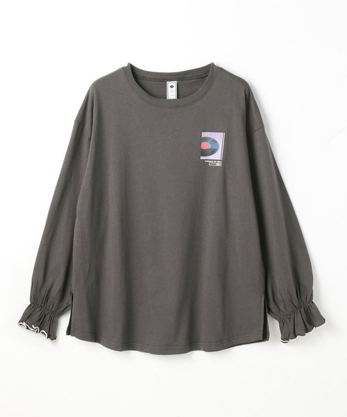 179/WG(イチナナキュウダブルジー)の「アソートプリント キャンディスリーブ ロンT(Tシャツ/カットソー・レディース・チャコールグレー/ブラウン/オフホワイト・FREE)」の10枚目の写真
