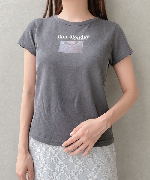 PAIN（ペイン）の「Blue Moday Tシャツ（Tシャツ/カットソー・レディース・ホワイト/ブラック・FREE）」の5枚目の写真