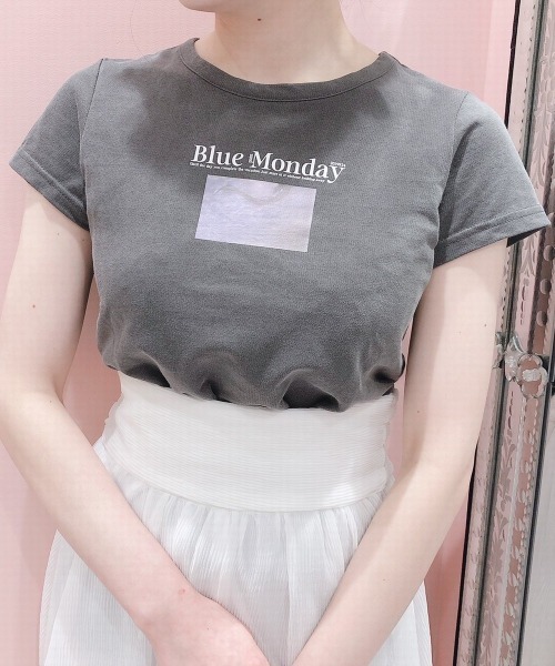 PAIN（ペイン）の「Blue Moday Tシャツ（Tシャツ/カットソー・レディース・ホワイト/ブラック・FREE）」の10枚目の写真