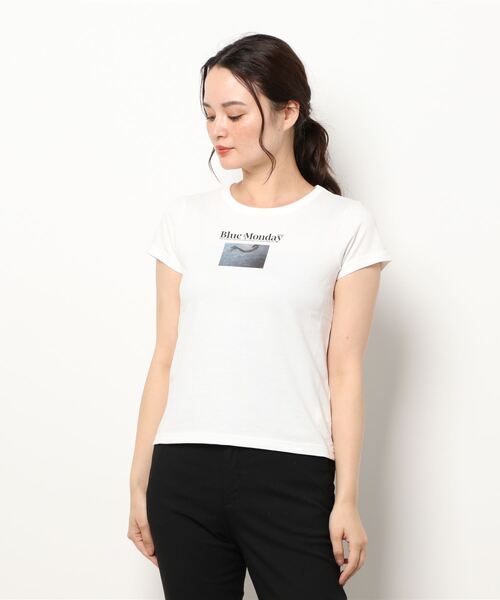 PAIN（ペイン）の「Blue Moday Tシャツ（Tシャツ/カットソー・レディース・ホワイト/ブラック・FREE）」の12枚目の写真
