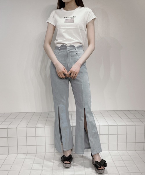 PAIN（ペイン）の「Blue Moday Tシャツ（Tシャツ/カットソー・レディース・ホワイト/ブラック・FREE）」の16枚目の写真