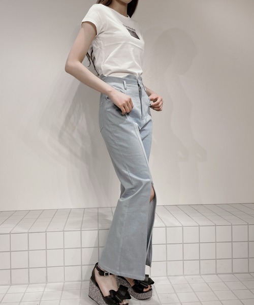 PAIN（ペイン）の「Blue Moday Tシャツ（Tシャツ/カットソー・レディース・ホワイト/ブラック・FREE）」の18枚目の写真