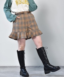 ベルト付フリルショートパンツ