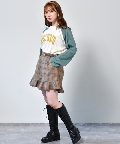 ems excite（エムズエキサイト）の「ベルト付フリルショートパンツ（その他パンツ・レディース・ボルドー/ブラック系その他/ブラック/ブラウン系その他・FREE）」の13枚目の写真