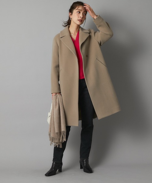 RIVE DROITE（リヴドロワ）の「身体を優しく包み込む　ウール無地ストール（ストール/ショール・レディース・ベージュ/ブラウン/ピンク/オレンジ・FREE）」の16枚目の写真