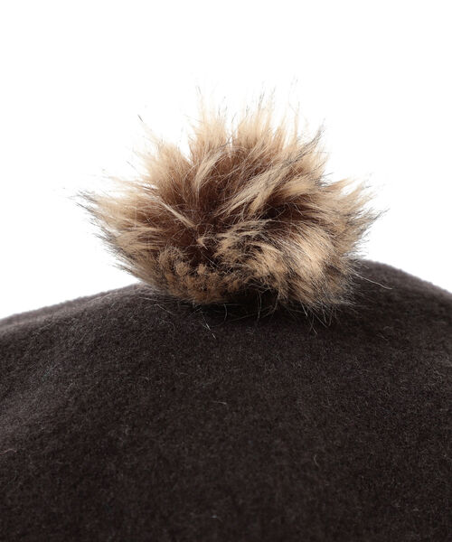 B:MING by BEAMS（ビーミングバイビームス）の「B:MING by BEAMS / ポンポン ベレー帽（ハンチング/ベレー帽・キッズ・グリーン/ダークブラウン・ONE SIZE）」の6枚目の写真