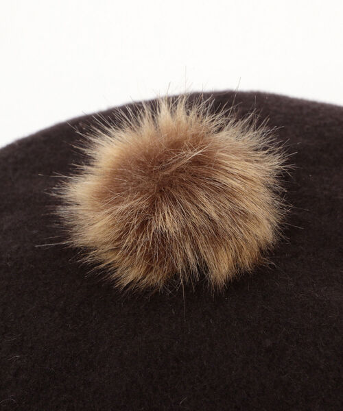 B:MING by BEAMS（ビーミングバイビームス）の「B:MING by BEAMS / ポンポン ベレー帽（ハンチング/ベレー帽・キッズ・グリーン/ダークブラウン・ONE SIZE）」の11枚目の写真