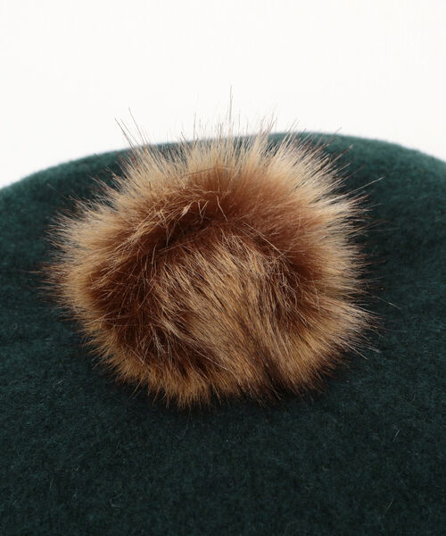 B:MING by BEAMS（ビーミングバイビームス）の「B:MING by BEAMS / ポンポン ベレー帽（ハンチング/ベレー帽・キッズ・グリーン/ダークブラウン・ONE SIZE）」の13枚目の写真