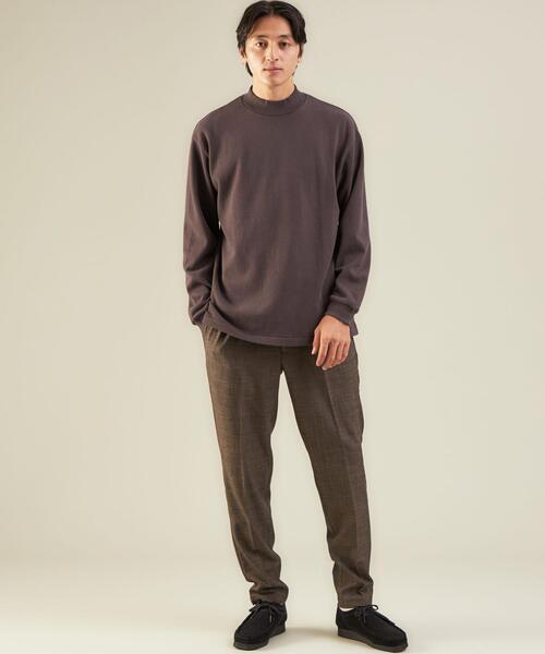 green label relaxing（グリーンレーベルリラクシング）の「＜green label relaxing＞ラフ ヘビーウェイト モックネック 長袖 カットソー（Tシャツ/カットソー・メンズ・ダークブラウン/ブラック/ホワイト・M/S/L/XL）」の8枚目の写真