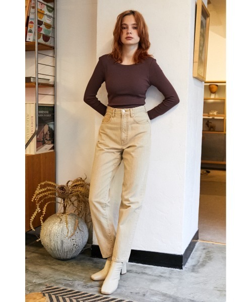 SLY（スライ）の「Sly Skin BACK OPEN T/SH バックオープン Tシャツ（ルームウェア/パジャマ・レディース・イエロー/ブラウン/ブラック・2/1）」の21枚目の写真