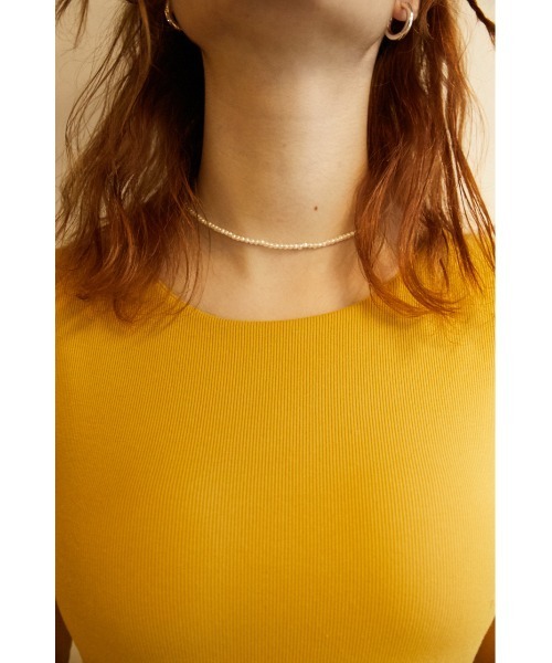 SLY（スライ）の「Sly Skin BACK OPEN T/SH バックオープン Tシャツ（ルームウェア/パジャマ・レディース・イエロー/ブラウン/ブラック・2/1）」の12枚目の写真