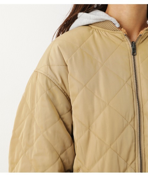 RODEO CROWNS WIDE BOWL（ロデオクラウンズワイドボウル）の「リバーシブルボアブルゾン（ブルゾン・レディース・ベージュ/マルチ/ブラック・FREE）」の6枚目の写真