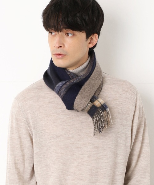 Ca マフラー Commune コムサコミューン のマフラー リバーシブルリバーシブル ショートマフラー