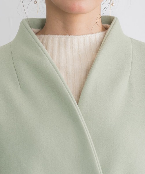 メルトンノーカラーコート(ノーカラーコート)|Pierrot(ピエロ) メルトンノーカラーコート(ノーカラーコート)|Pierrot(ピエロ)