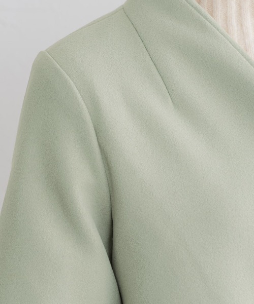 メルトンノーカラーコート(ノーカラーコート)|Pierrot(ピエロ) メルトンノーカラーコート(ノーカラーコート)|Pierrot(ピエロ)