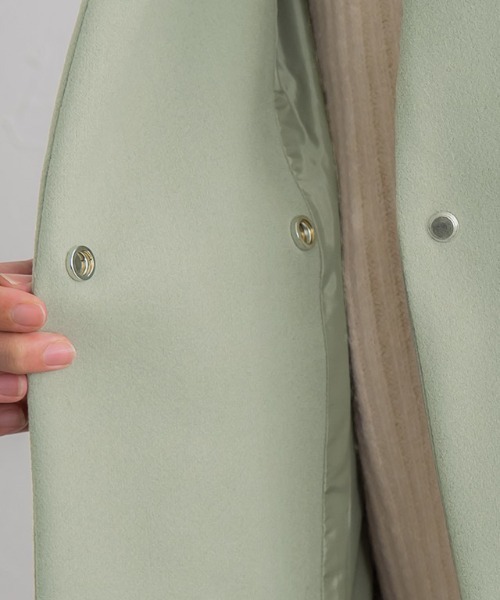 メルトンノーカラーコート(ノーカラーコート)|Pierrot(ピエロ) メルトンノーカラーコート(ノーカラーコート)|Pierrot(ピエロ)