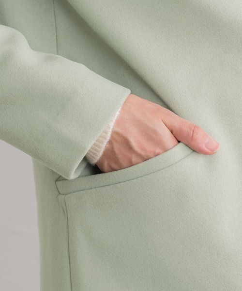 メルトンノーカラーコート(ノーカラーコート)|Pierrot(ピエロ) メルトンノーカラーコート(ノーカラーコート)|Pierrot(ピエロ)