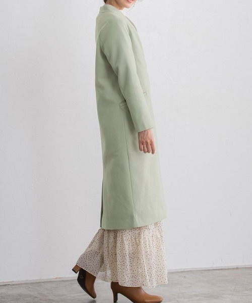 メルトンノーカラーコート(ノーカラーコート)|Pierrot(ピエロ) メルトンノーカラーコート(ノーカラーコート)|Pierrot(ピエロ)