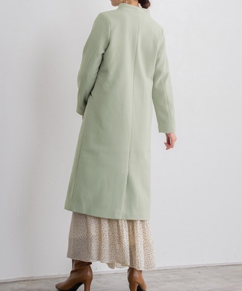 メルトンノーカラーコート(ノーカラーコート)|Pierrot(ピエロ) メルトンノーカラーコート(ノーカラーコート)|Pierrot(ピエロ)