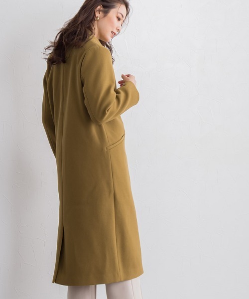 メルトンノーカラーコート(ノーカラーコート)|Pierrot(ピエロ) メルトンノーカラーコート(ノーカラーコート)|Pierrot(ピエロ)