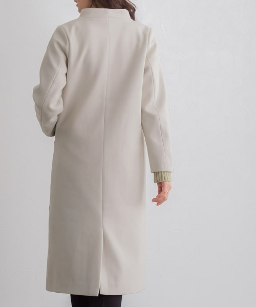 メルトンノーカラーコート(ノーカラーコート)|Pierrot(ピエロ) メルトンノーカラーコート(ノーカラーコート)|Pierrot(ピエロ)