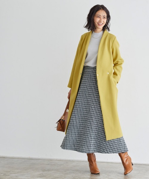 メルトンノーカラーコート(ノーカラーコート)|Pierrot(ピエロ) メルトンノーカラーコート(ノーカラーコート)|Pierrot(ピエロ)