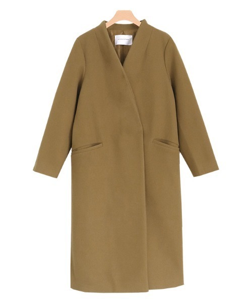 メルトンノーカラーコート(ノーカラーコート)|Pierrot(ピエロ) メルトンノーカラーコート(ノーカラーコート)|Pierrot(ピエロ)