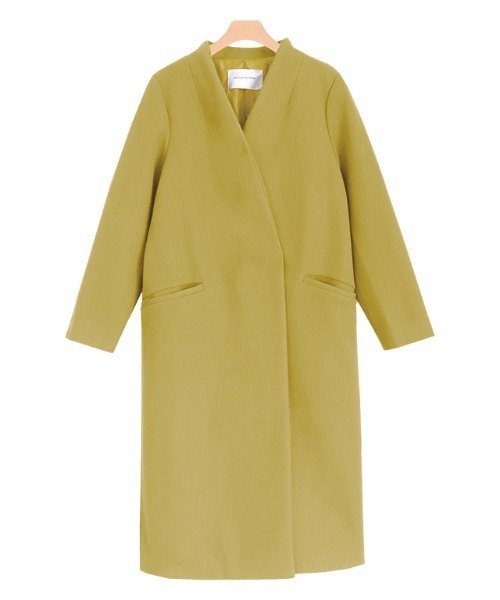 メルトンノーカラーコート(ノーカラーコート)|Pierrot(ピエロ) メルトンノーカラーコート(ノーカラーコート)|Pierrot(ピエロ)