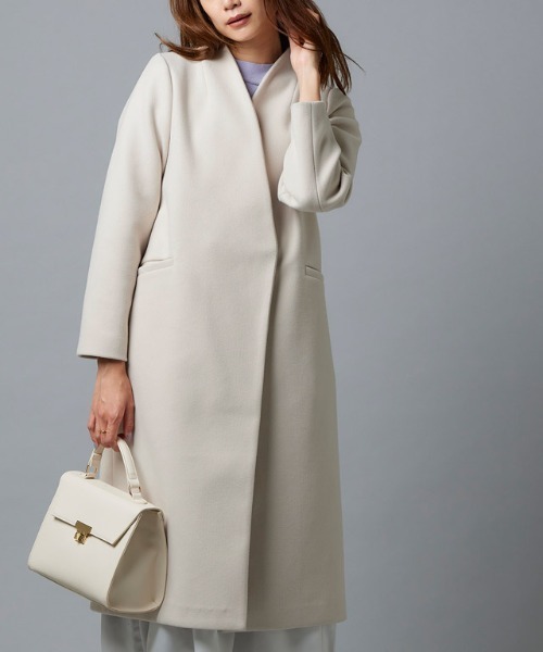 メルトンノーカラーコート(ノーカラーコート)|Pierrot(ピエロ) メルトンノーカラーコート(ノーカラーコート)|Pierrot(ピエロ)