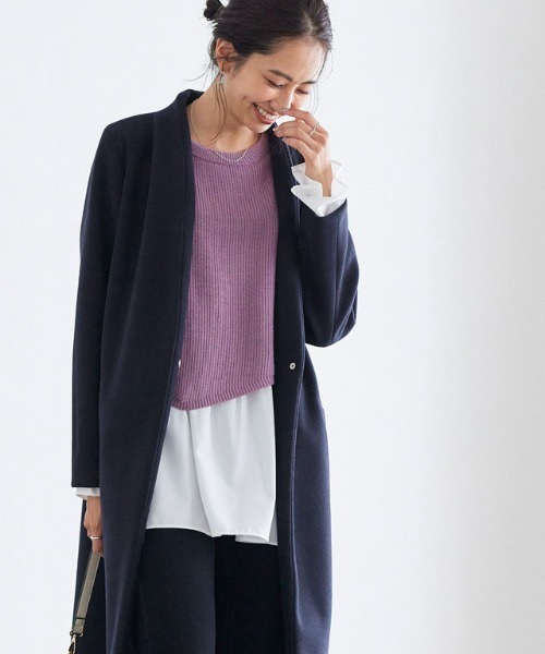 メルトンノーカラーコート(ノーカラーコート)|Pierrot(ピエロ) メルトンノーカラーコート(ノーカラーコート)|Pierrot(ピエロ)