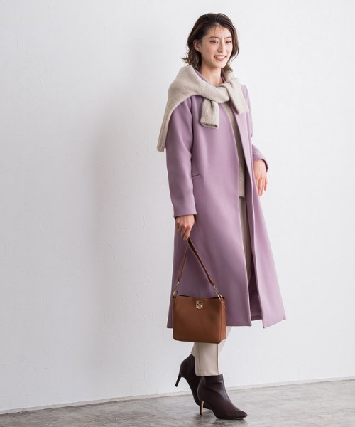 メルトンノーカラーコート(ノーカラーコート)|Pierrot(ピエロ) メルトンノーカラーコート(ノーカラーコート)|Pierrot(ピエロ)