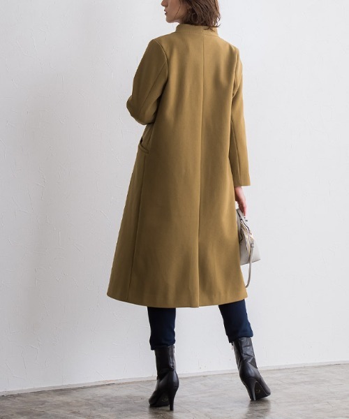 メルトンノーカラーコート(ノーカラーコート)|Pierrot(ピエロ) メルトンノーカラーコート(ノーカラーコート)|Pierrot(ピエロ)