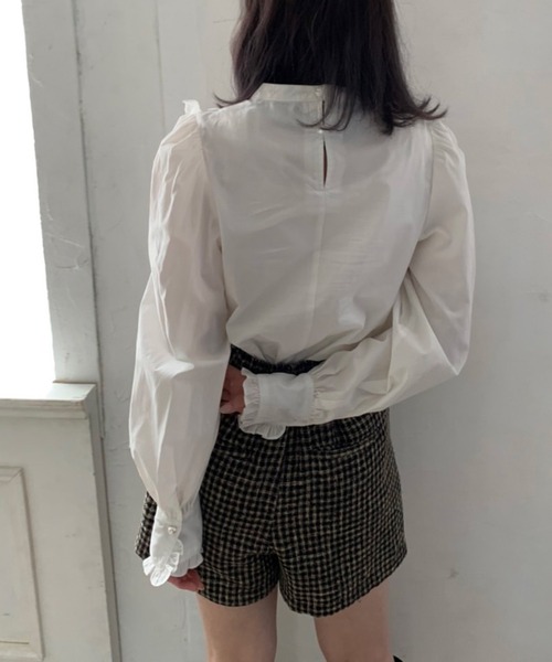 OLIVE des OLIVE(オリーブデオリーブ)の「フリルシェフブラウス(シャツ/ブラウス・レディース・ブラック/ブラウン/オフホワイト・FREE)」の8枚目の写真