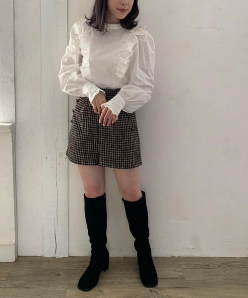 OLIVE des OLIVE(オリーブデオリーブ)の「フリルシェフブラウス(シャツ/ブラウス・レディース・ブラック/ブラウン/オフホワイト・FREE)」の19枚目の写真