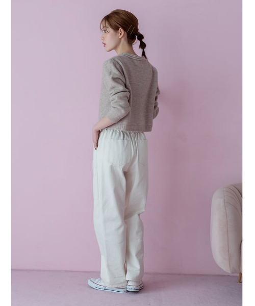 fifth calin（フィフスカラン）の「リブニットキャミ付きカーディガン（ニット/セーター・レディース・グレイッシュブルー/ブラウン/ライトグリーン/アイボリー/ブラック・MEDIUM）」の22枚目の写真